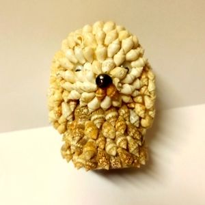Vintage Handcrafted Seashells Puppy Dog